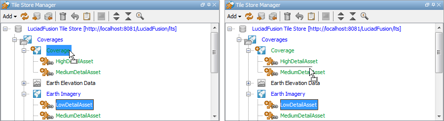 drag asset to coverage