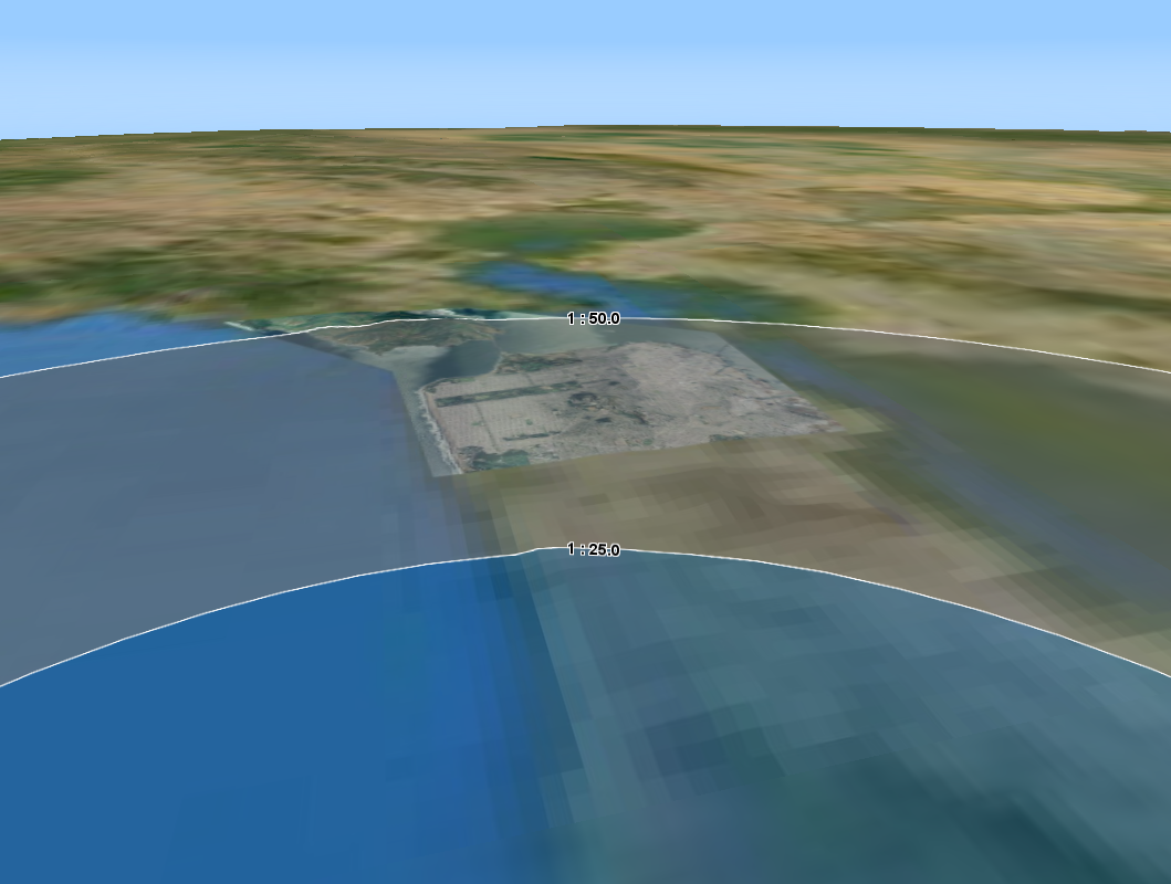 large vector data 3D scale region