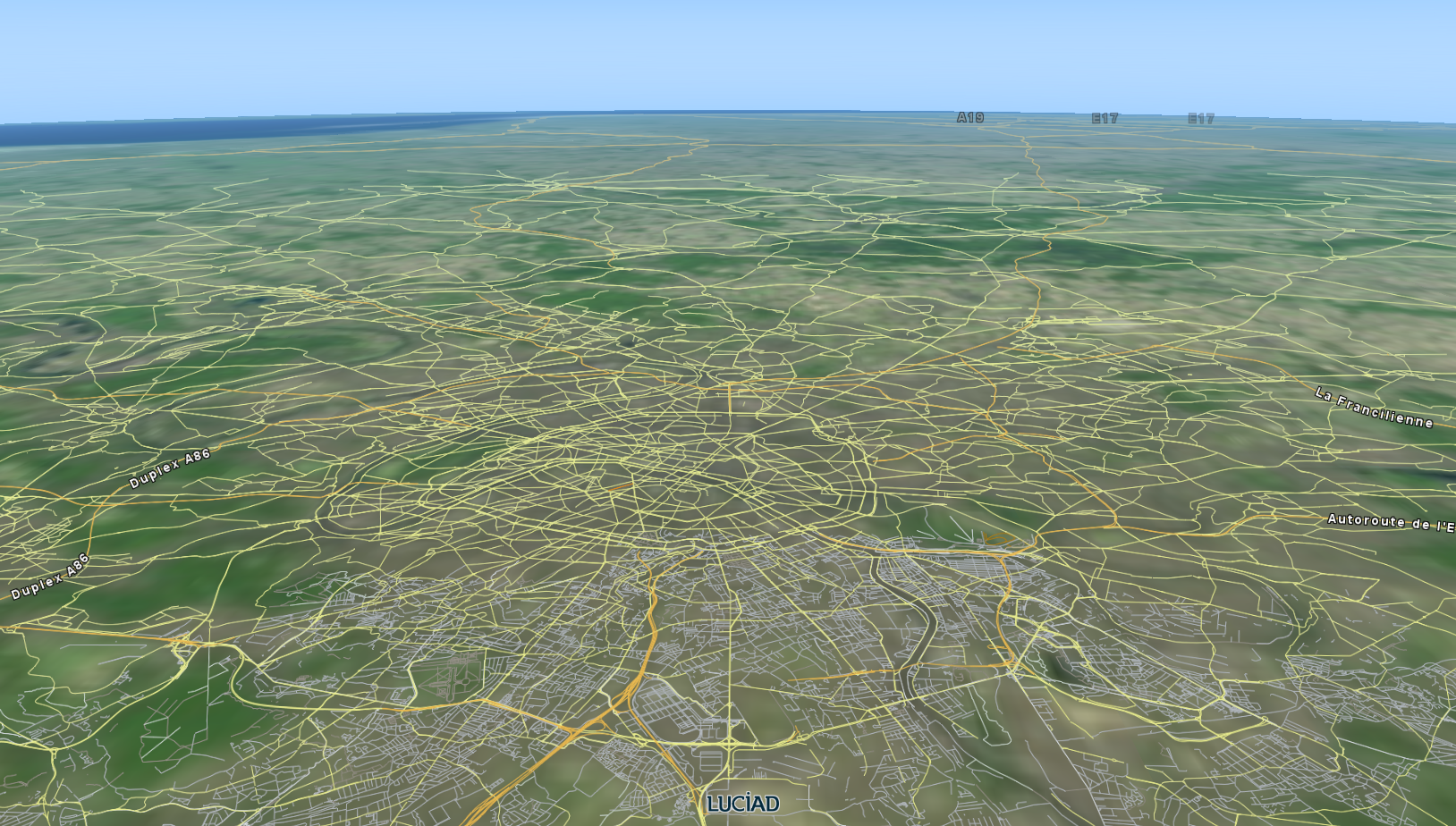 large vector data OSM roads