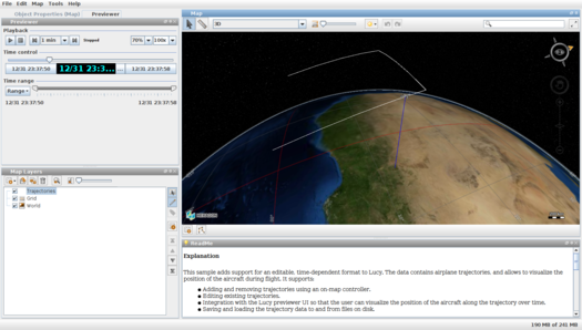 Trajectory sample in Lucy