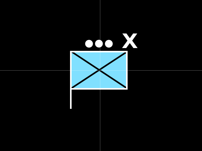 Icon symbol with a white symbol frame color.